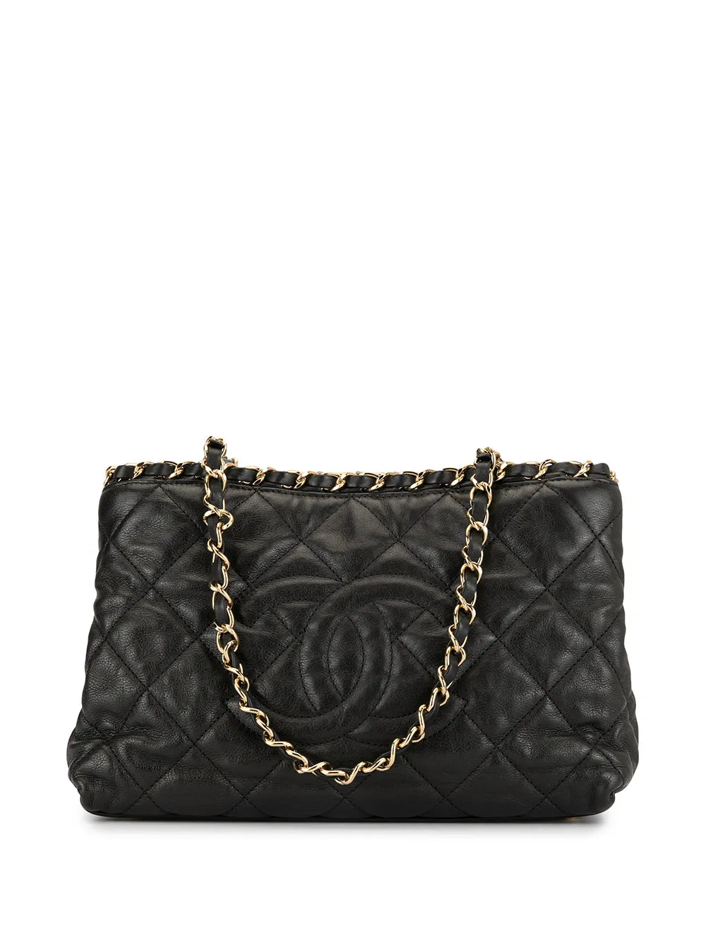 Chanel Pre Owned Small Quilted Chain Shoulder Bag — Same as shown — Size One Size — Front View