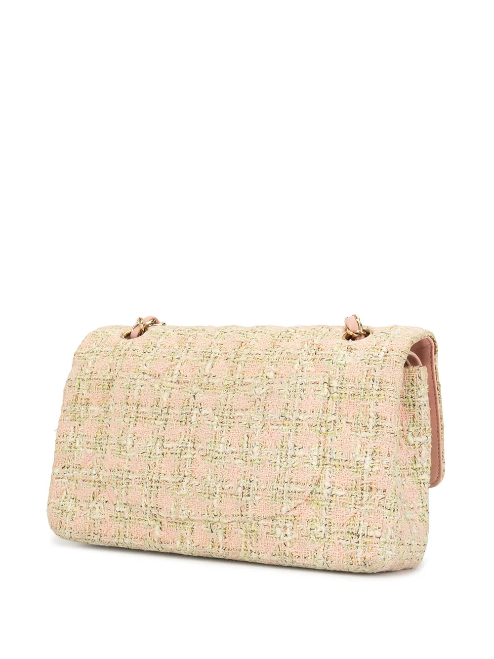 Chanel Pre Owned 2006 Tweed Double Flap Shoulder Bag — Same as shown — Size One Size — Back View