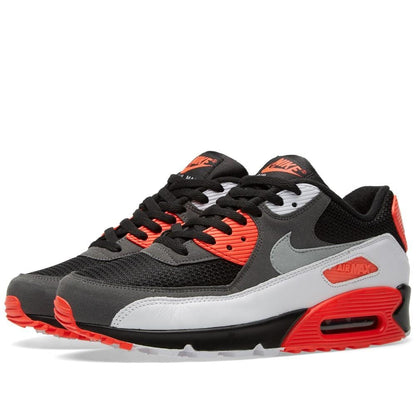 NIKE AIR MAX 90 OG 'REVERSE INFRARED' Black, Neutral & Dark Grey — UK 3 | EU 35.5 | US 3.5 — Lifestyle View