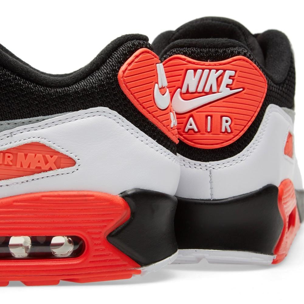 NIKE AIR MAX 90 OG 'REVERSE INFRARED' Black, Neutral & Dark Grey — UK 3 | EU 35.5 | US 3.5 — Back View