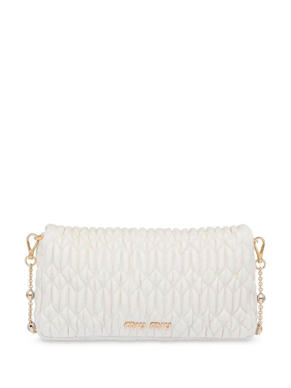 Miu Miu Miu Crystal Matelasse Shoulder Bag — Same as shown — Size One Size — Back View