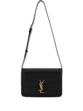 Saint Laurent Monogram Leather Shoulder Bag — Same as shown — Size One Size — Front View