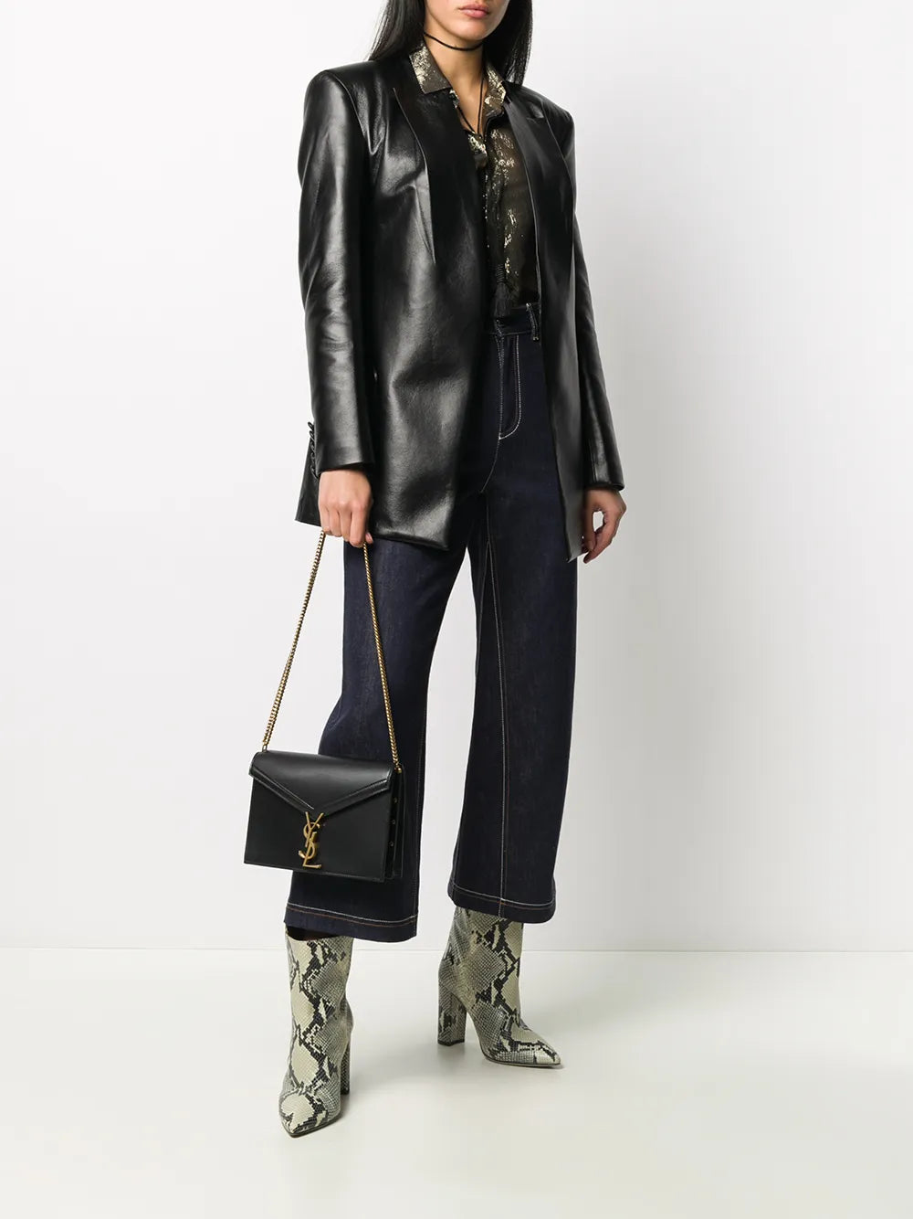 Saint Laurent Cassandra Monogram Shoulder Bag — Same as shown — Size One Size — Side View