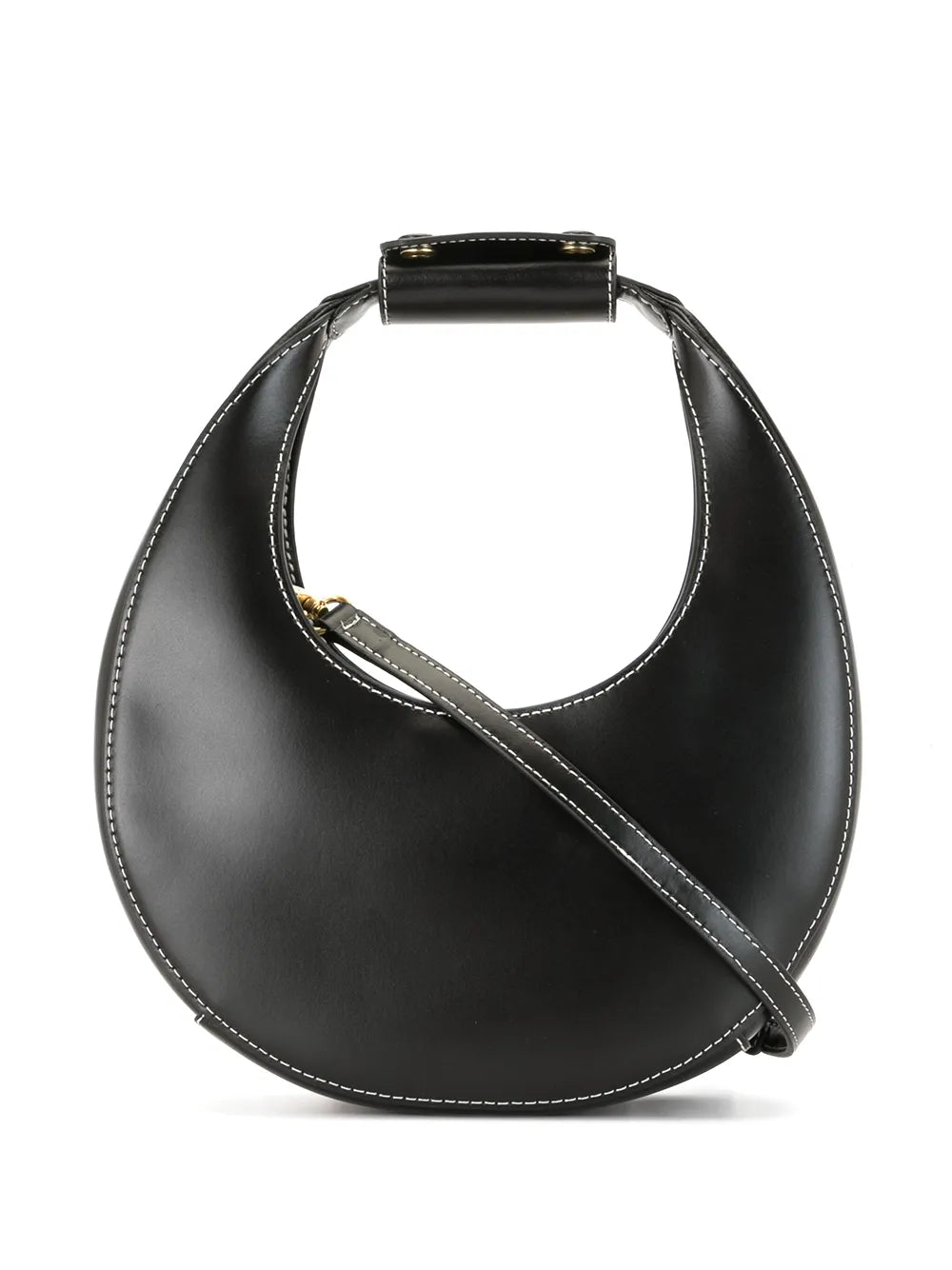 Staud Mini Moon Leather Shoulder Bag — Same as shown — Size One Size — Front View