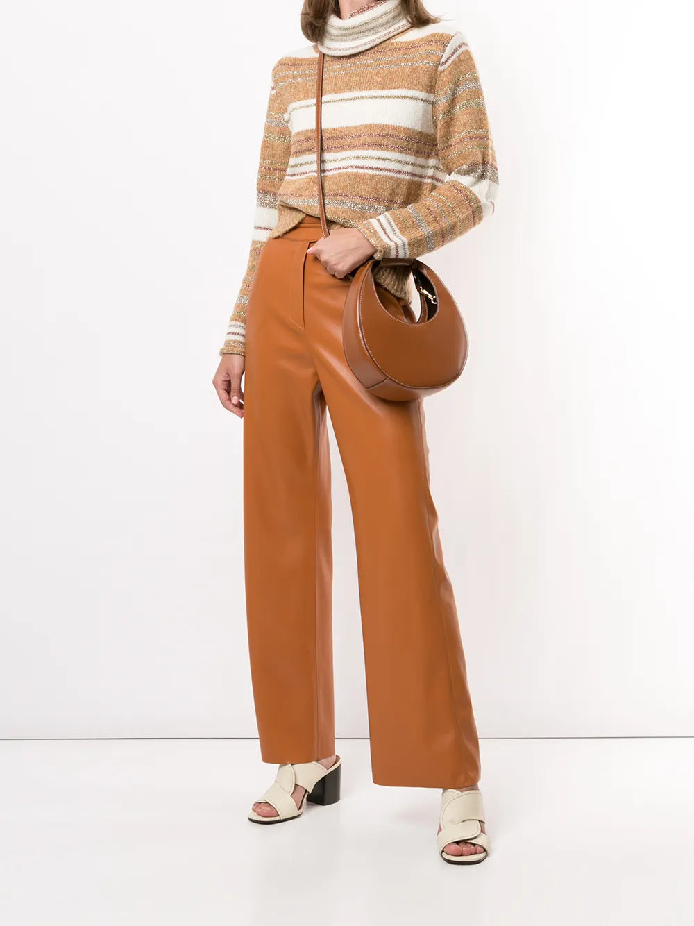 Staud Moon Small Leather Shoulder Bag — Same as shown — Size One Size — Side View