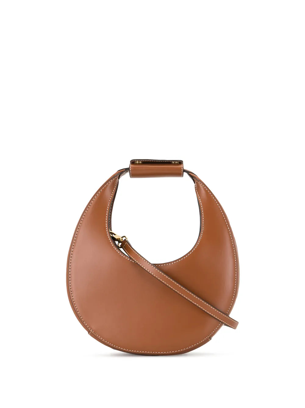 Staud Moon Small Leather Shoulder Bag — Same as shown — Size One Size — Front View