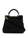 Dolce Gabbana Small Sicily Lace Top Handle Bag — Same as shown — Size One Size — Front View