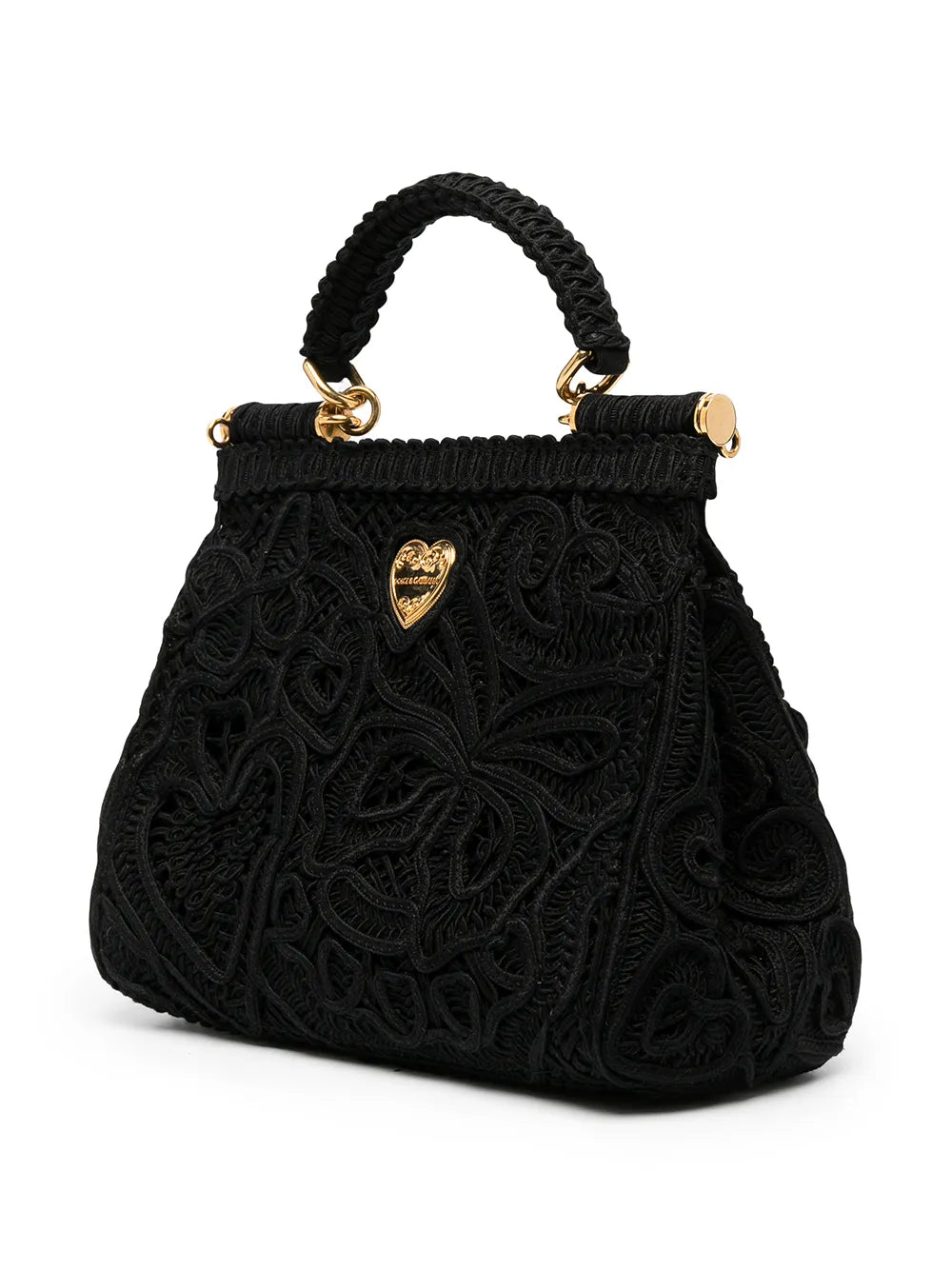 Dolce Gabbana Small Sicily Lace Top Handle Bag — Same as shown — Size One Size — Back View