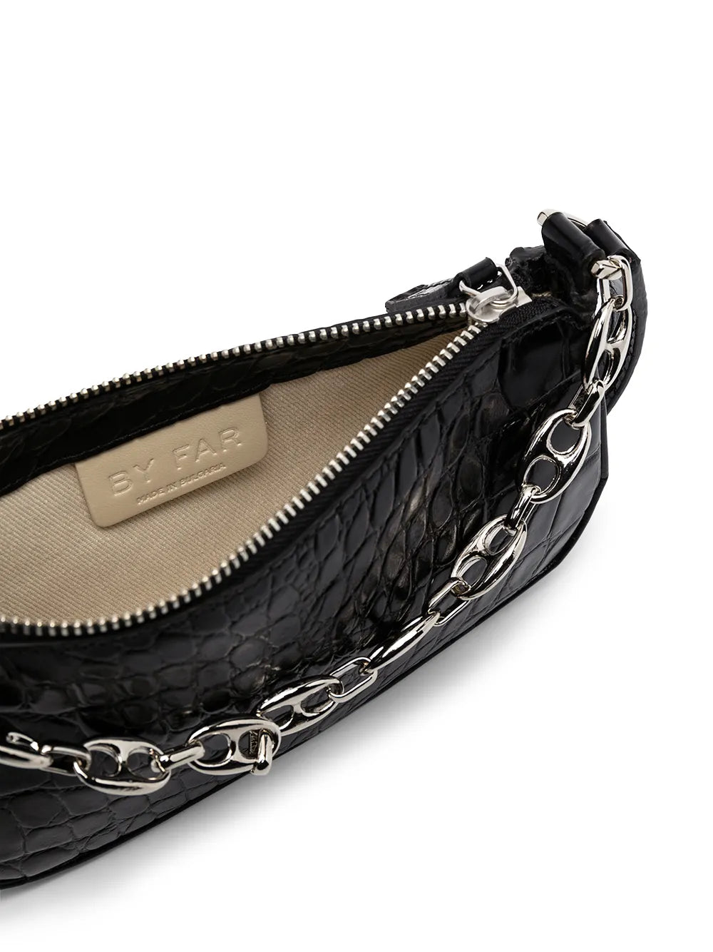 By Far Crocodile Embossed Shoulder Bag — Same as shown — Size One Size — Lifestyle View