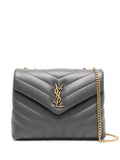 Saint Laurent Loulou Logo Plaque Shoulder Bag — Same as shown — Size One Size — Front View