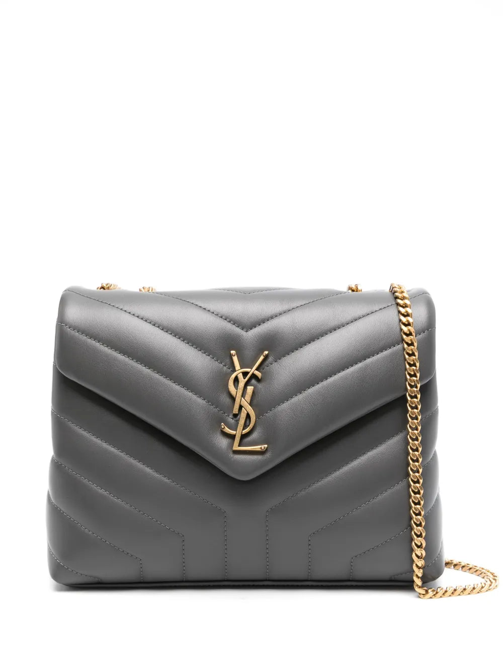 Saint Laurent Loulou Logo Plaque Shoulder Bag — Same as shown — Size One Size — Front View