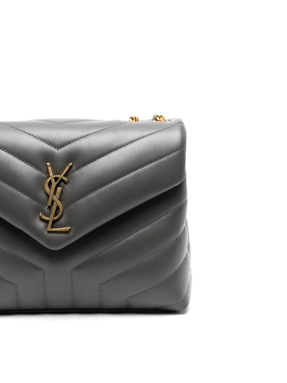 Saint Laurent Loulou Logo Plaque Shoulder Bag — Same as shown — Size One Size — Top View