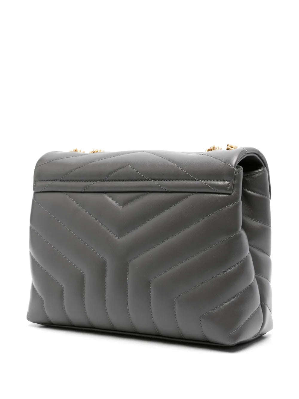 Saint Laurent Loulou Logo Plaque Shoulder Bag — Same as shown — Size One Size — Back View