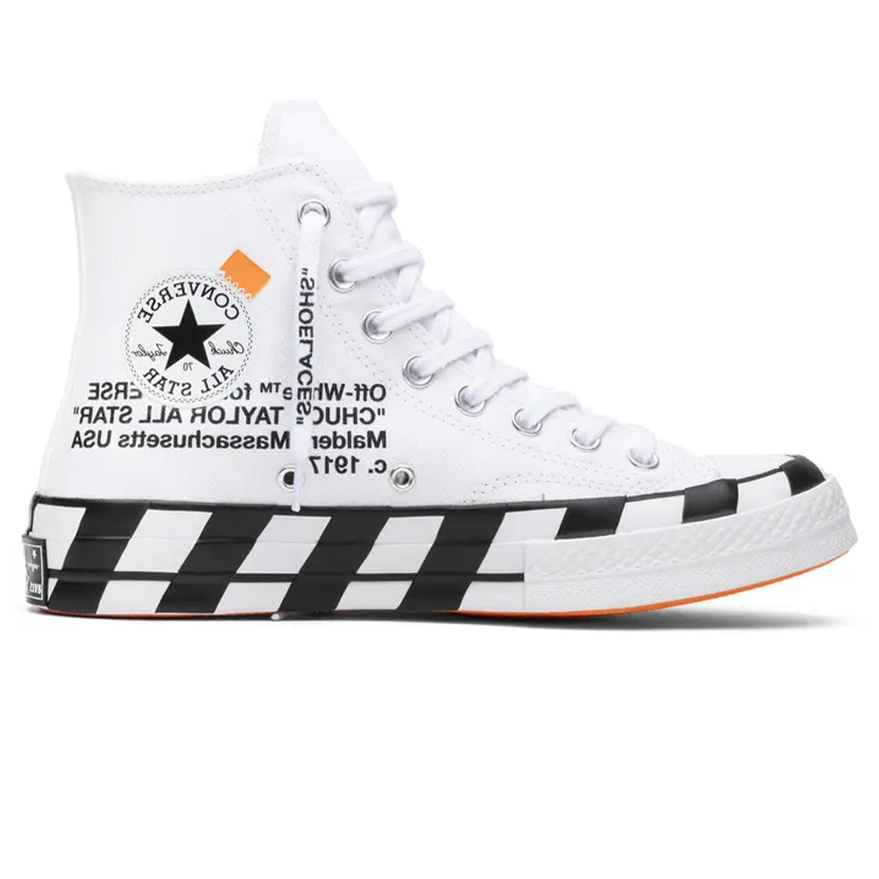Off-White x Converse Chuck 70 Stripe 'White' — UK 3 | EU 35 | US 3 — Side View