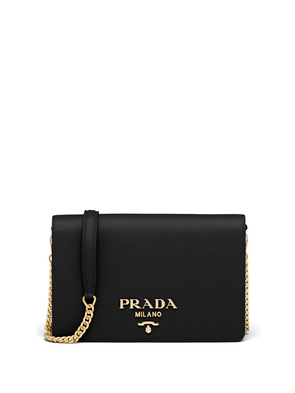 Prada Logo Lettering Saffiano Leather Shoulder Bag — Same as shown — Size One Size — Front View