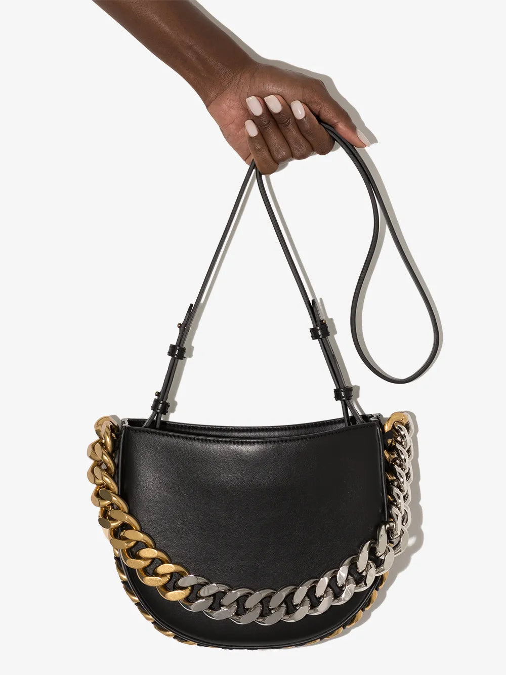 Stella Mccartney Frayme Faux Leather Shoulder Bag — Same as shown — Size One Size — Top View
