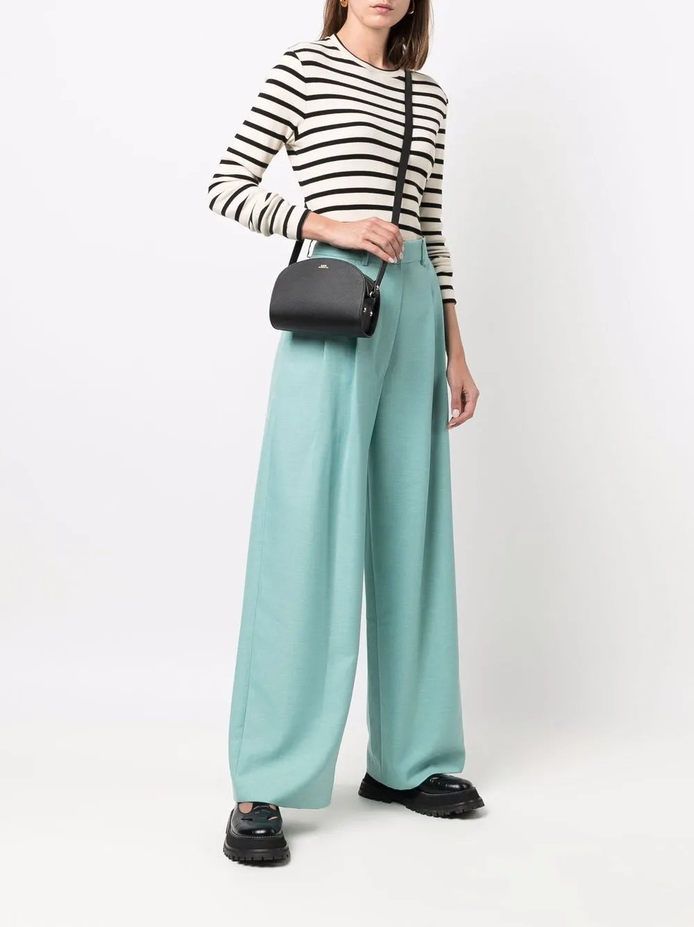 Apc Demi Lune Leather Shoulder Bag — Same as shown — Size One Size — Side View