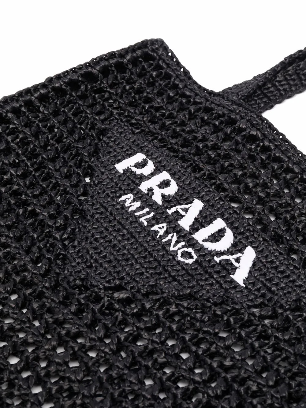 Prada Interwoven Design Logo Print Shoulder Bag — Same as shown — Size One Size — Top View