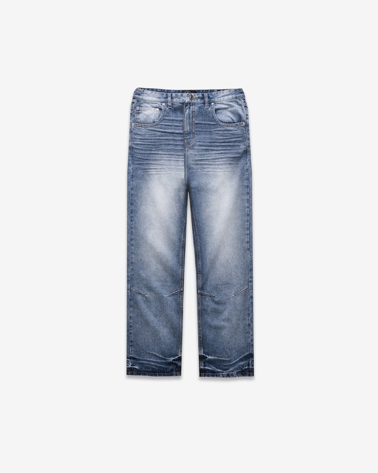 Benir Clothing Relaxed Ripple Denim - Classic Blue — 28 — Front View