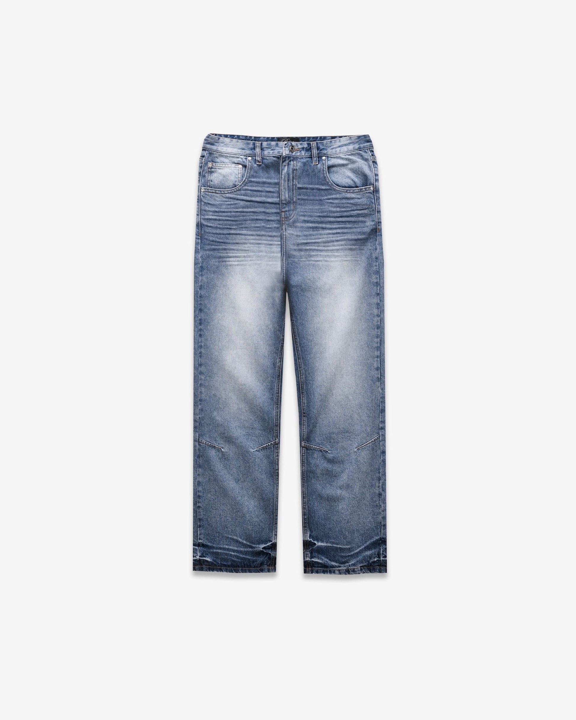 Benir Clothing Relaxed Ripple Denim - Classic Blue — 28 — Front View