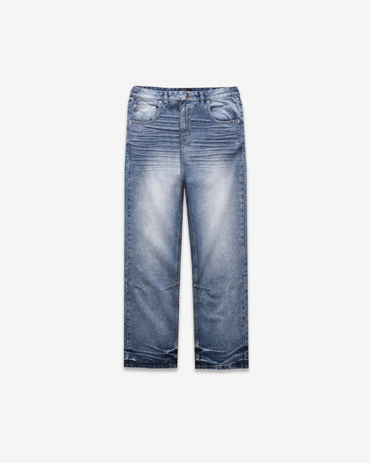 Benir Clothing Relaxed Ripple Denim - Classic Blue — 28 — Front View