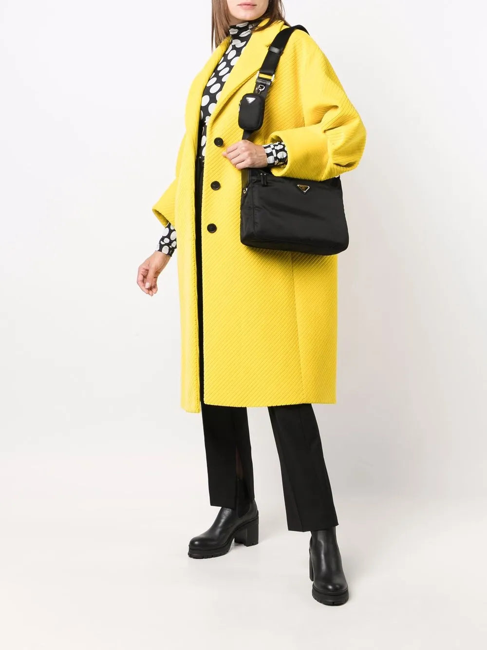 Prada Triangle Logo Shoulder Bag — Same as shown — Size One Size — Side View
