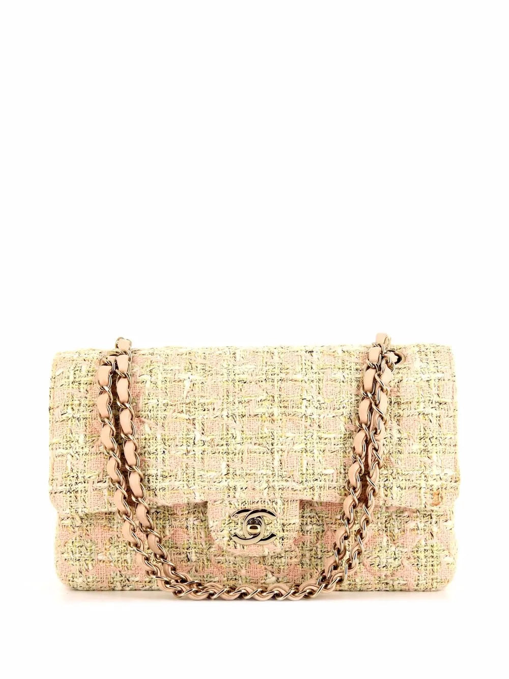 Chanel Pre Owned 2006 Tweed Cc Logo Shoulder Bag — Same as shown — Size One Size — Front View