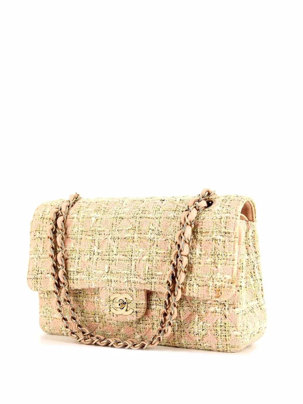 Chanel Pre Owned 2006 Tweed Cc Logo Shoulder Bag — Same as shown — Size One Size — Top View