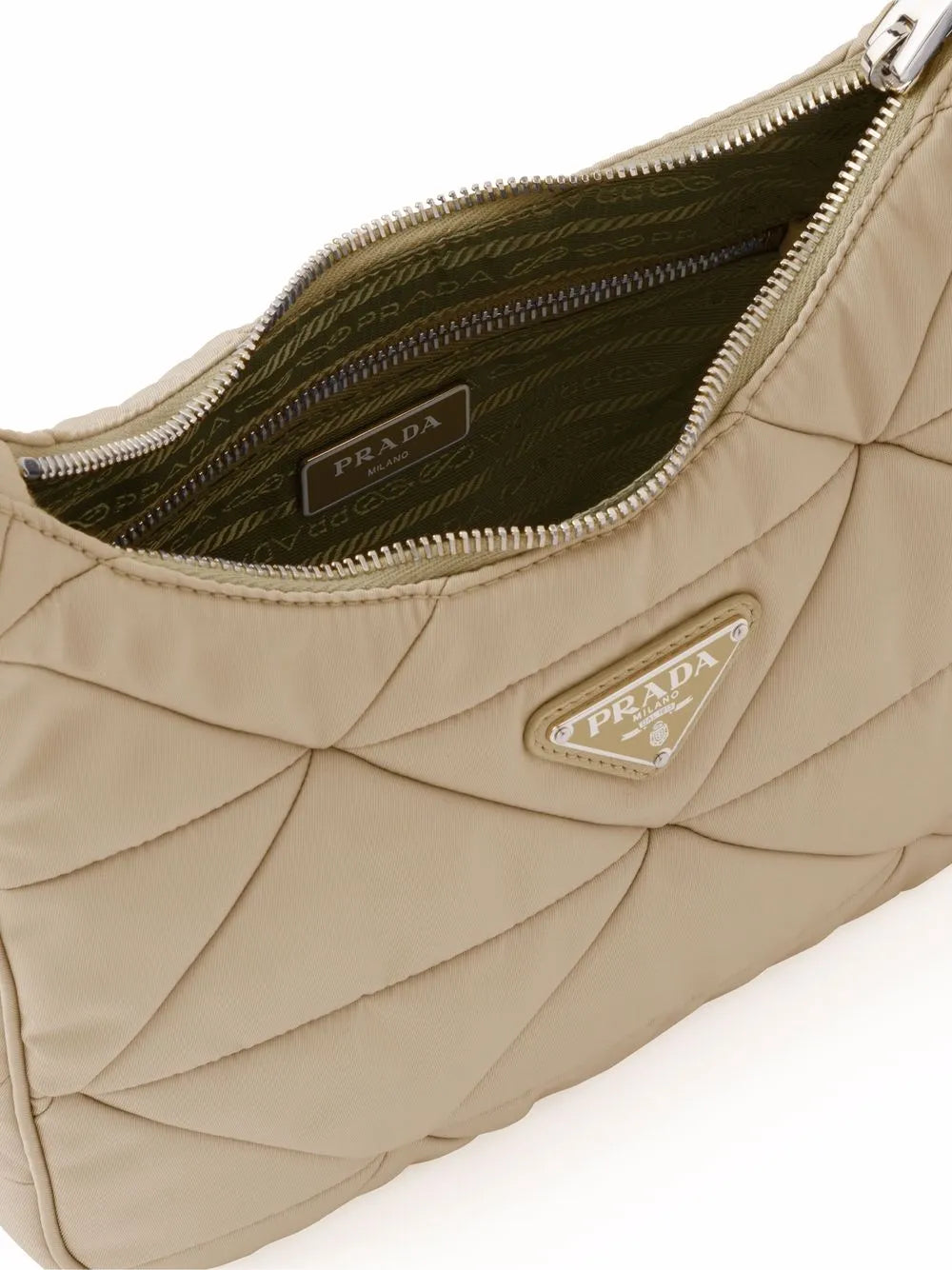 Prada Re Nylon Quilted Shoulder Bag — Same as shown — Size One Size — Top View