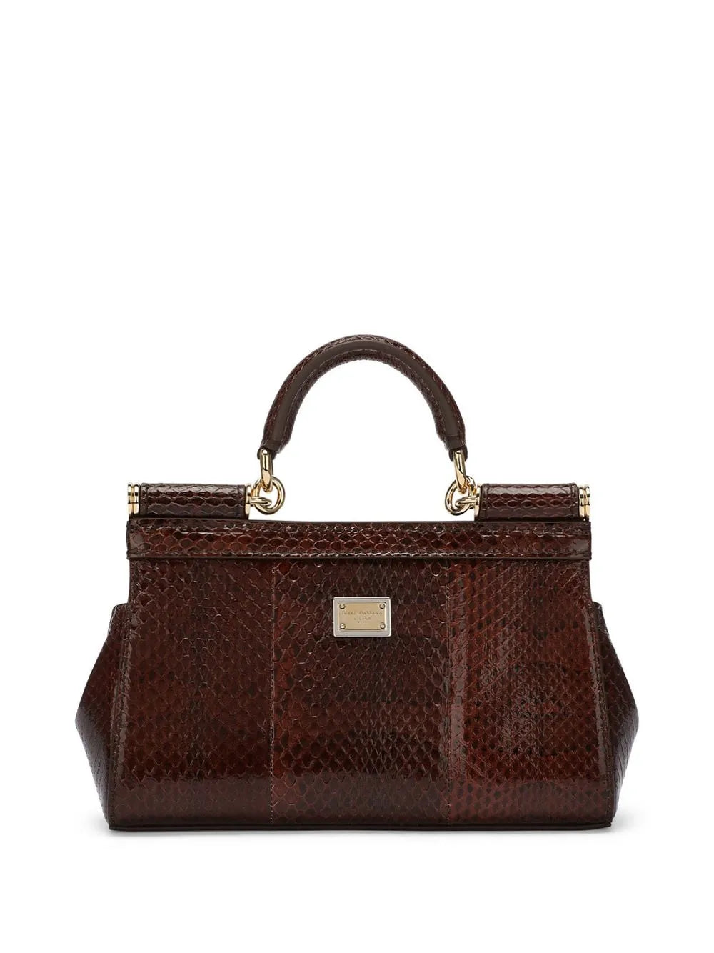 Dolce Gabbana Small Sicily Rhinestone Embellished Top Handle Bag — Same as shown — Size One Size — Side View