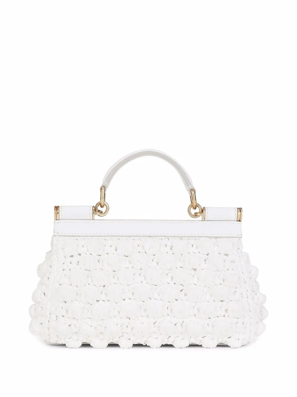Dolce Gabbana Small Sicily Raffia Top Handle Bag — Same as shown — Size One Size — Back View