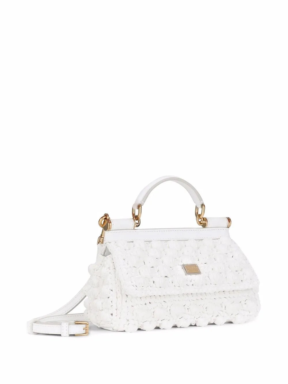 Dolce Gabbana Small Sicily Raffia Top Handle Bag — Same as shown — Size One Size — Top View