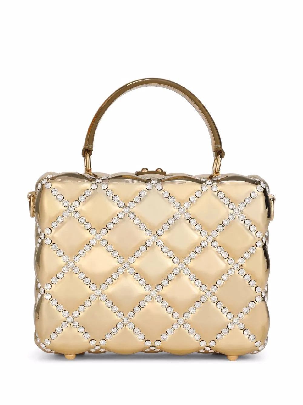 Dolce Gabbana Dolce Box Rhinestone Embellished Top Handle Bag — Same as shown — Size One Size — Side View