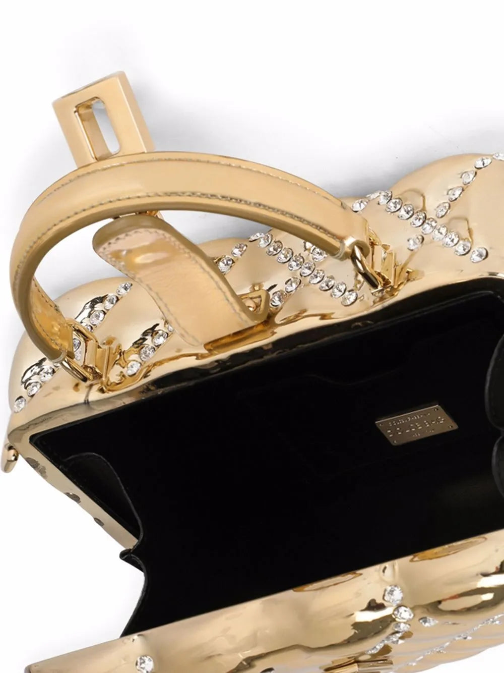 Dolce Gabbana Dolce Box Rhinestone Embellished Top Handle Bag — Same as shown — Size One Size — Top View