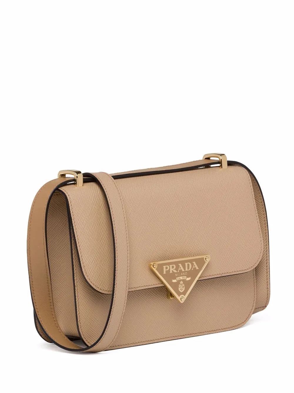 Prada Saffiano Leather Shoulder Bag — Same as shown — Size One Size — Back View