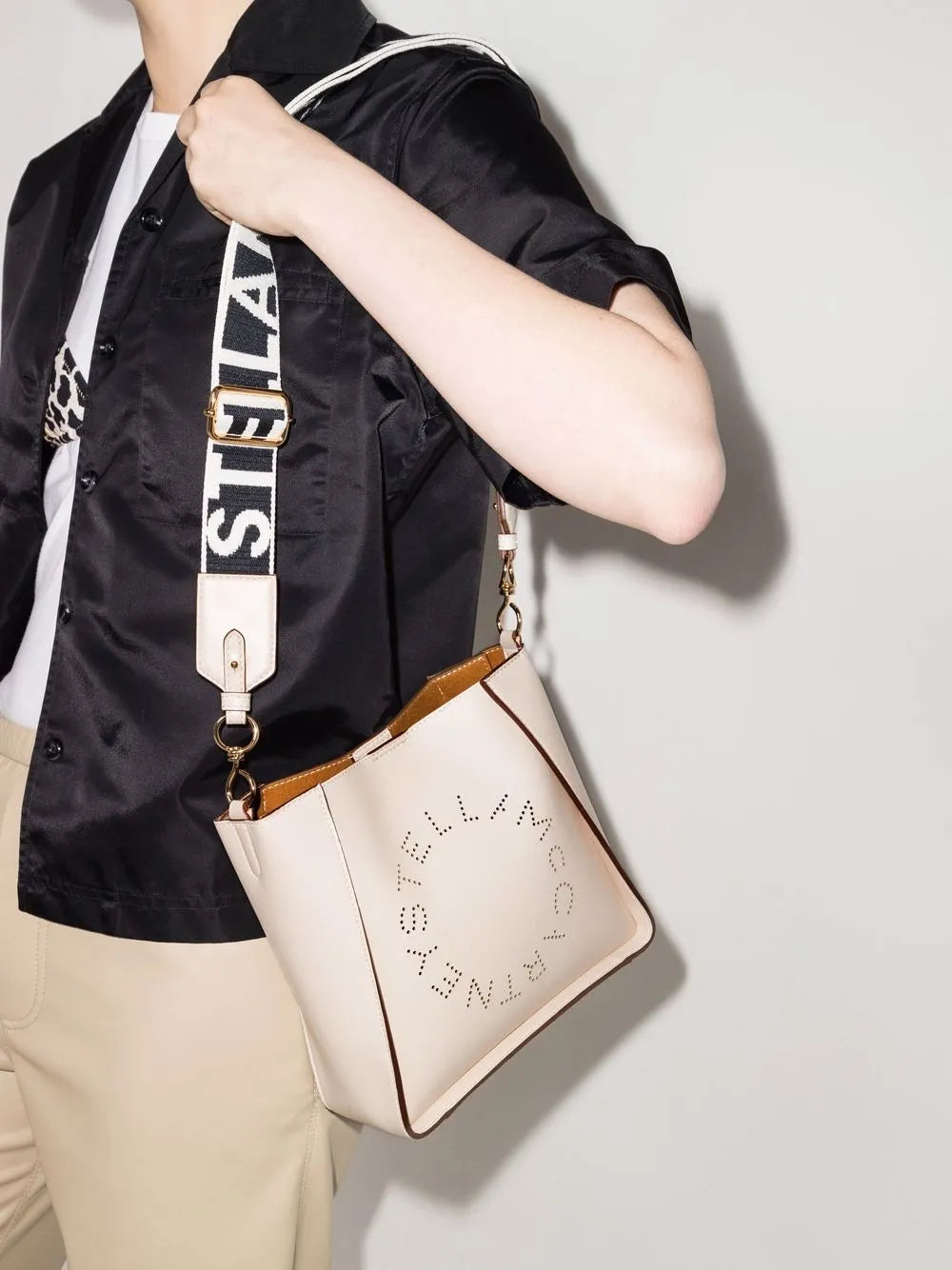 Stella Mccartney Mini Stella Logo Shoulder Bag — Same as shown — Size One Size — Side View