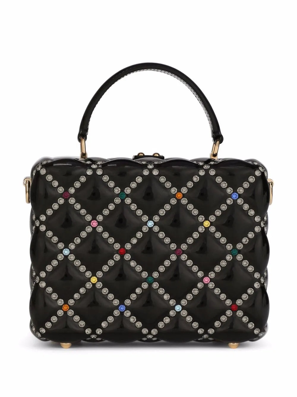Dolce Gabbana Dolce Box Rhinestone Embellished Top Handle Bag — Same as shown — Size One Size — Back View