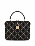 Dolce Gabbana Dolce Box Rhinestone Embellished Top Handle Bag — Same as shown — Size One Size — Front View