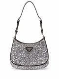Prada Cleo Crystal Embellished Shoulder Bag — Same as shown — Size One Size — Front View