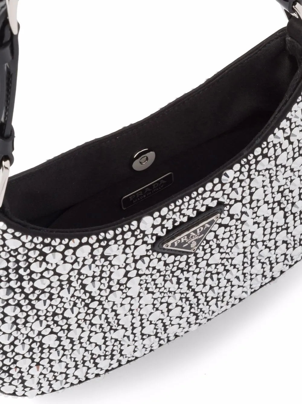 Prada Cleo Crystal Embellished Shoulder Bag — Same as shown — Size One Size — Detail View