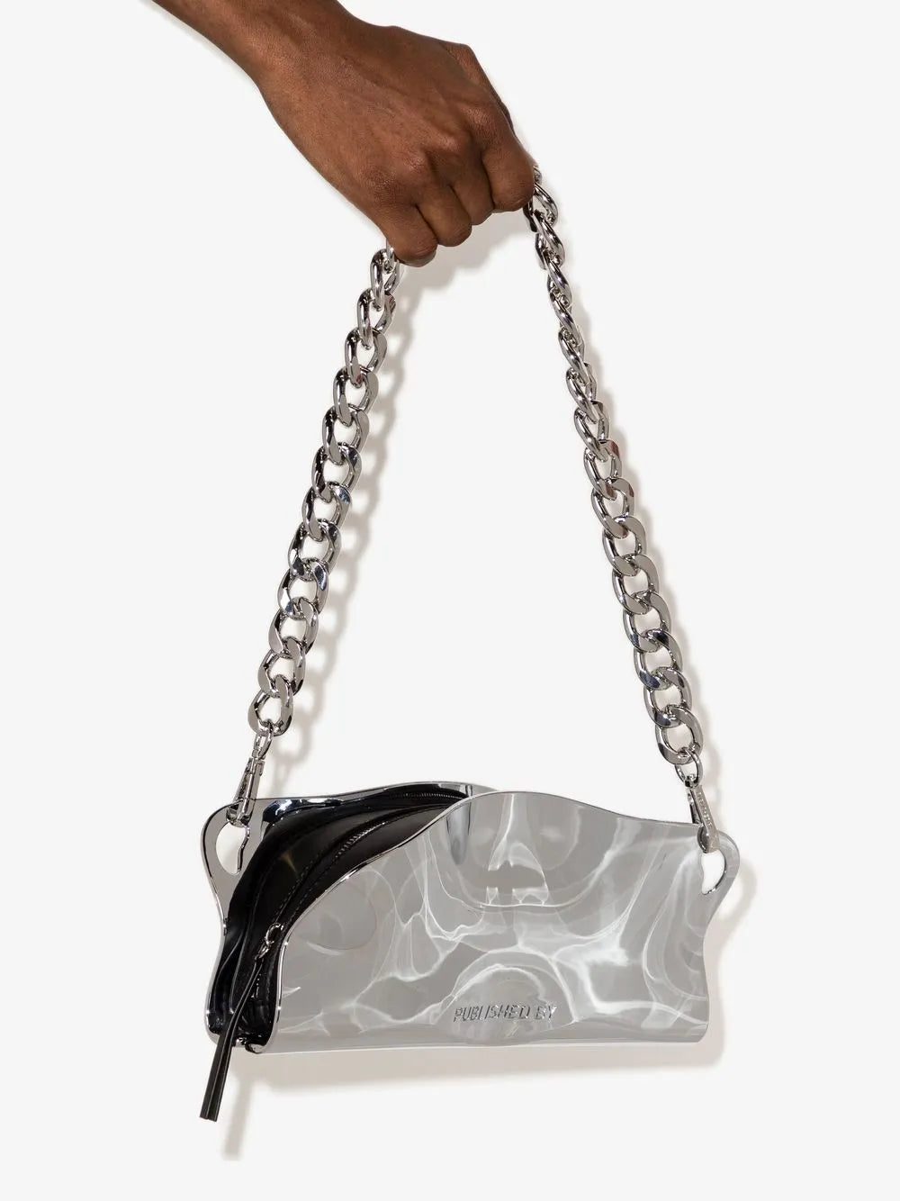 Published By Mayzie Chrome Shoulder Bag — Same as shown — Size One Size — Top View