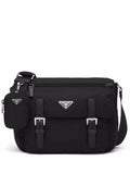 Prada Re Nylon Triangle Logo Plaque Shoulder Bag — Same as shown — Size One Size — Front View