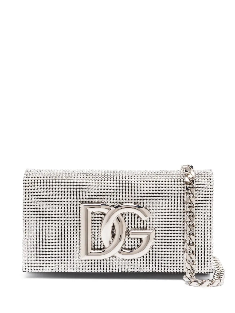 Dolce Gabbana Dg Logo Crystal Embellished Shoulder Bag — Same as shown — Size One Size — Front View