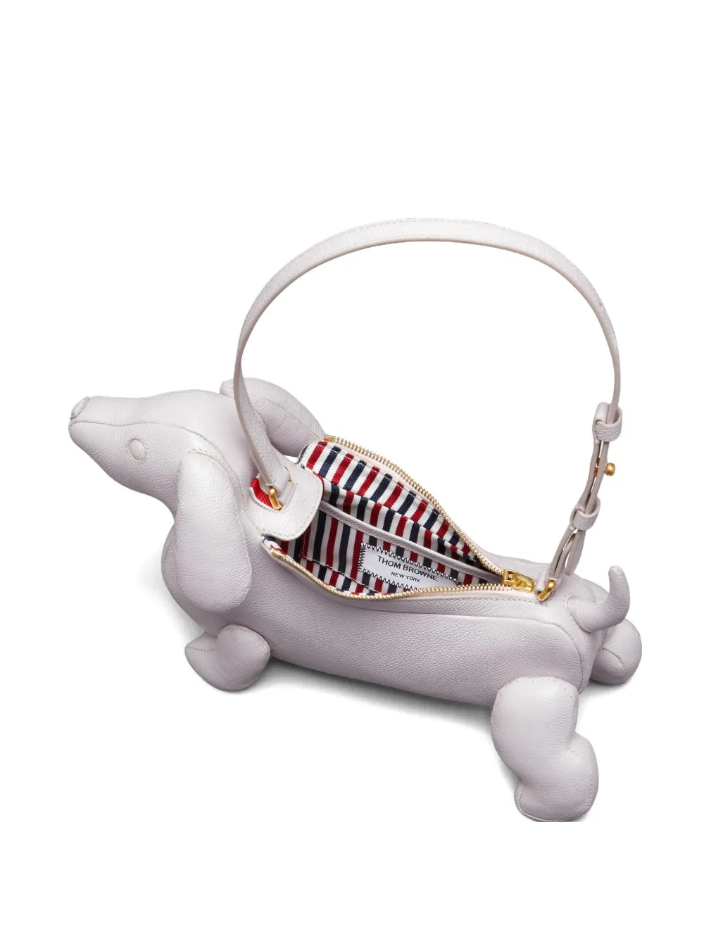 Thom Browne Hector Pebbled Leather Shoulder Bag — Same as shown — Size One Size — Top View