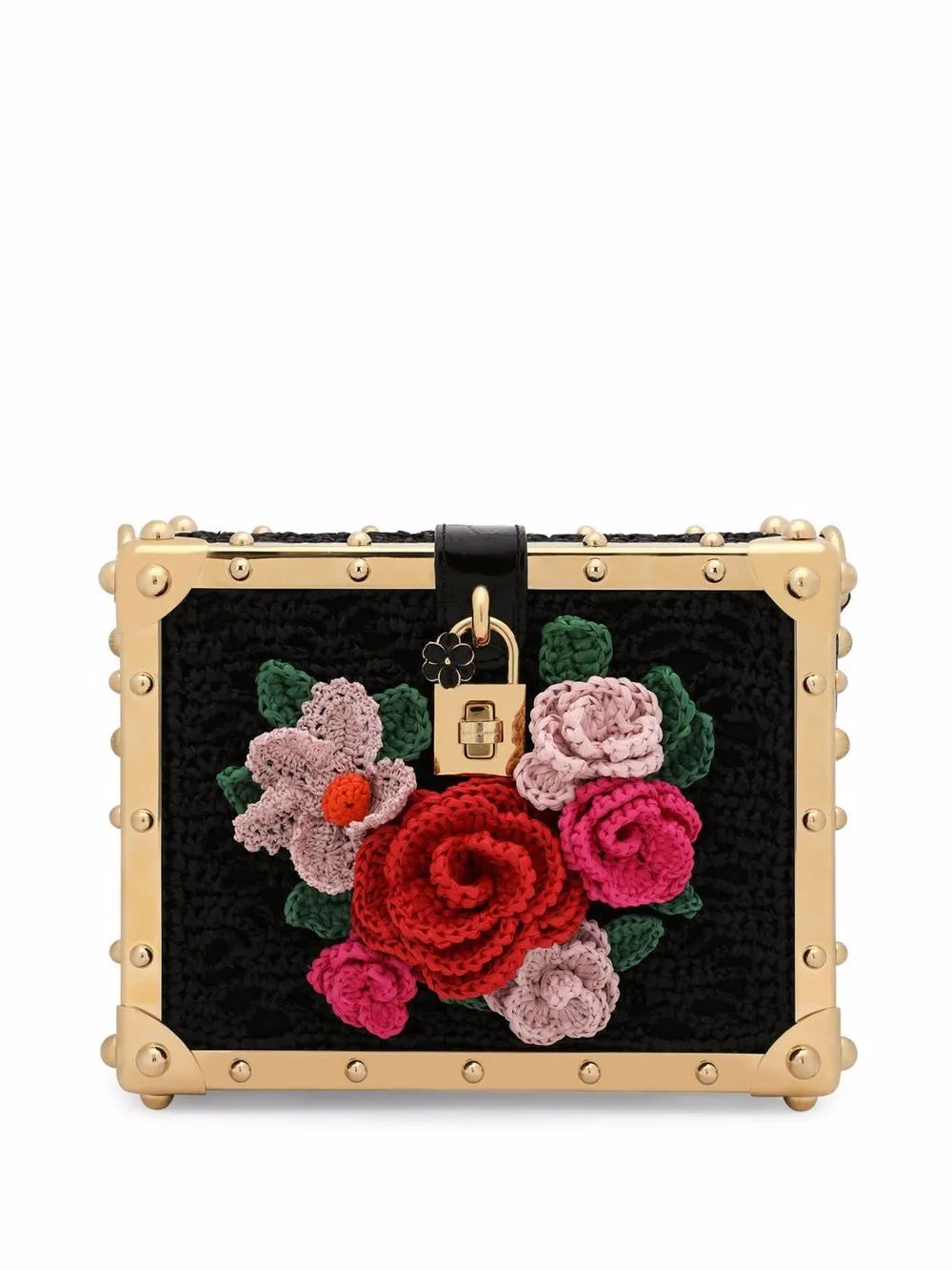 Dolce Gabbana Dolce Box Raffia Top Handle Bag — Same as shown — Size One Size — Front View