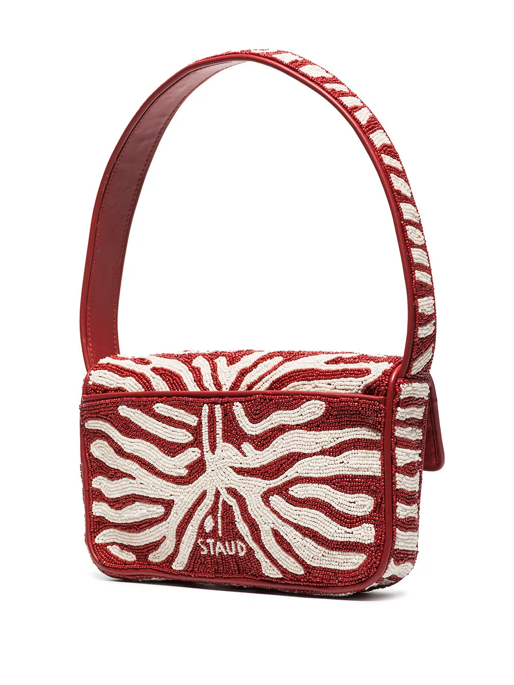 Staud Tommy Bead Embellished Shoulder Bag — Same as shown — Size One Size — Back View
