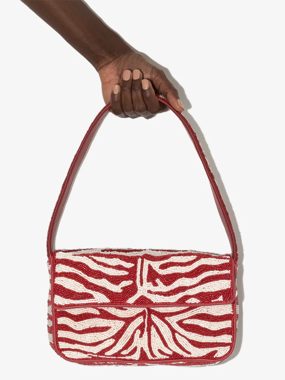 Staud Tommy Bead Embellished Shoulder Bag — Same as shown — Size One Size — Top View