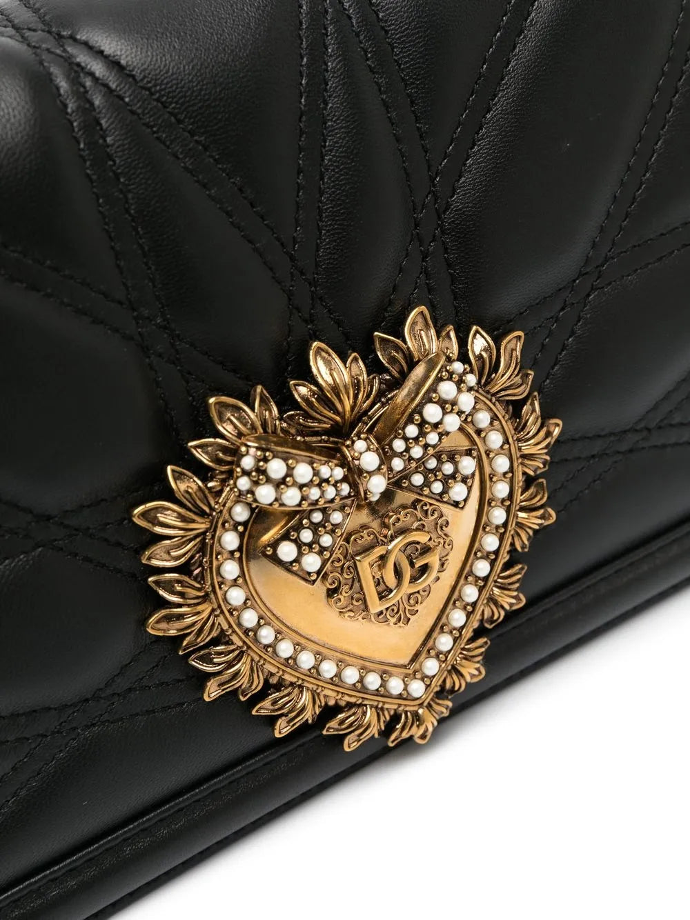 Dolce Gabbana Medium Devotion Quilted Shoulder Bag — Same as shown — Size One Size — Top View