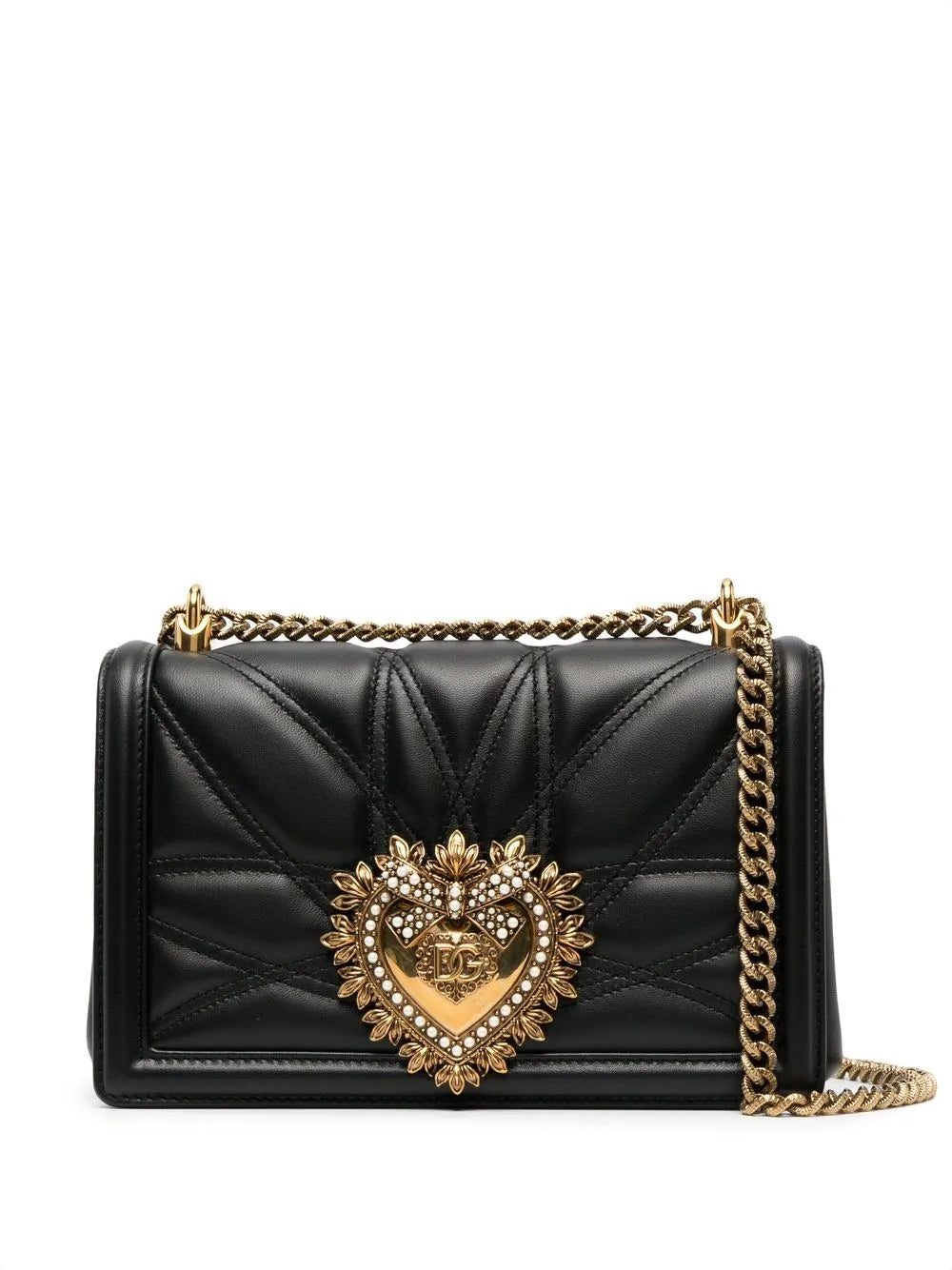 Dolce Gabbana Medium Devotion Quilted Shoulder Bag — Same as shown — Size One Size — Front View