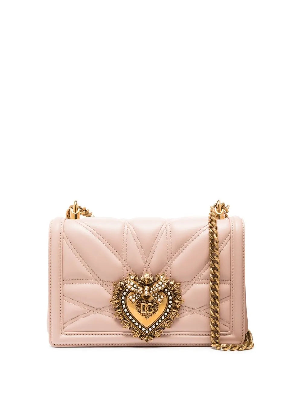 Dolce Gabbana Medium Devotion Quilted Shoulder Bag — Same as shown — Size One Size — Front View